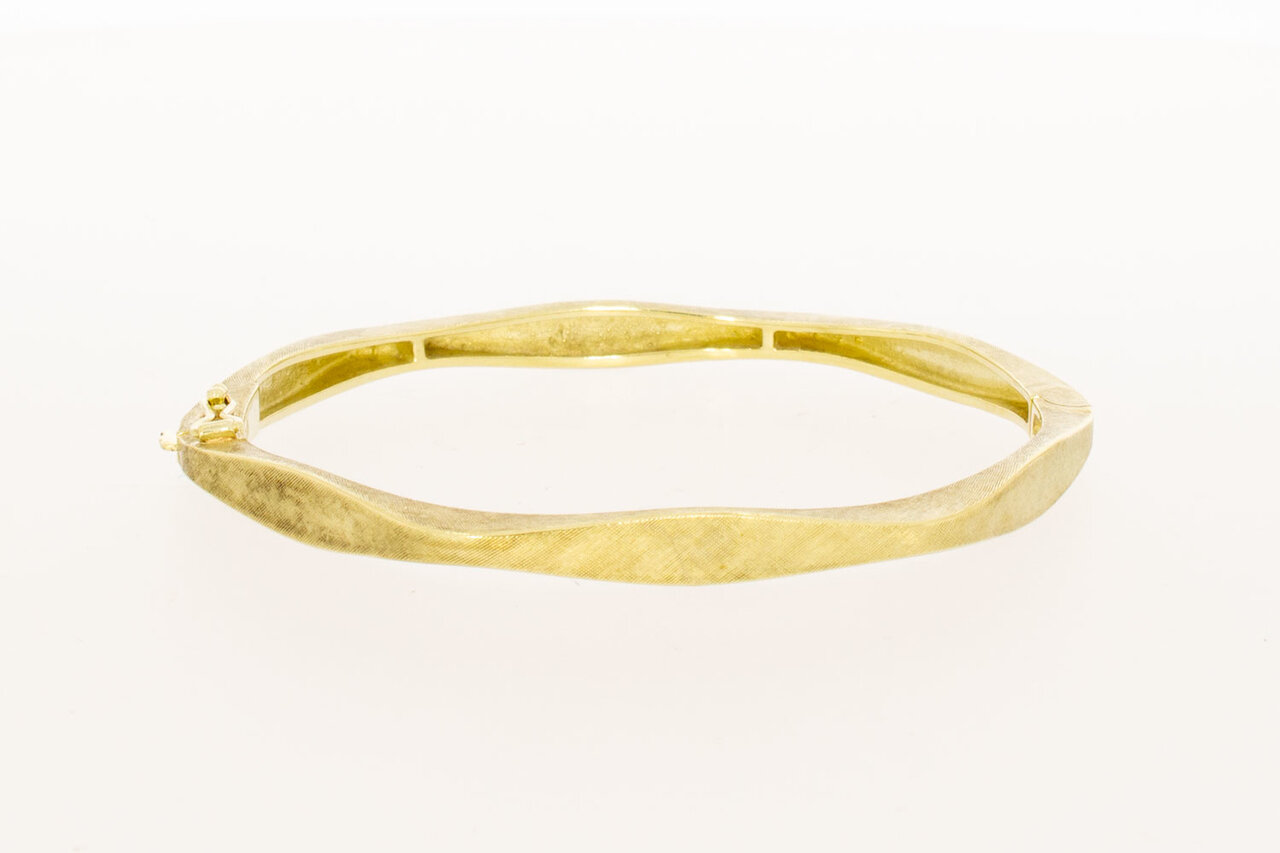 Geelgouden 14 karaat Slavenarmband