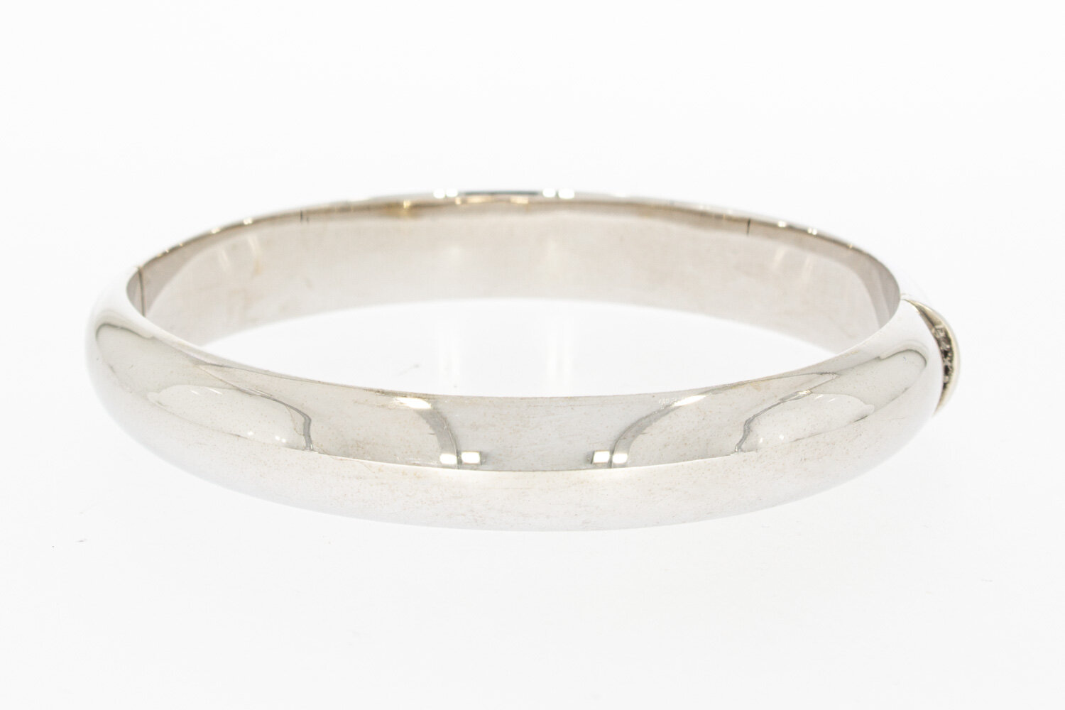 18 Karaat wit gouden Slavenarmband