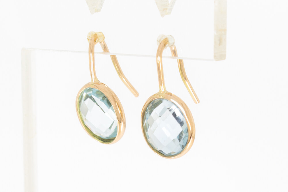 14 karaat gouden Topaas hanger - 1,9 cm