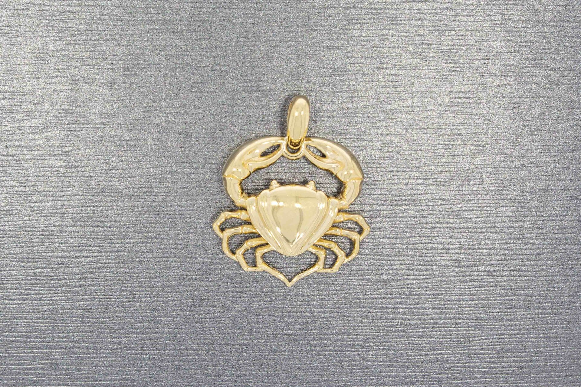14 karaat gouden Krab ketting hanger - 3 cm