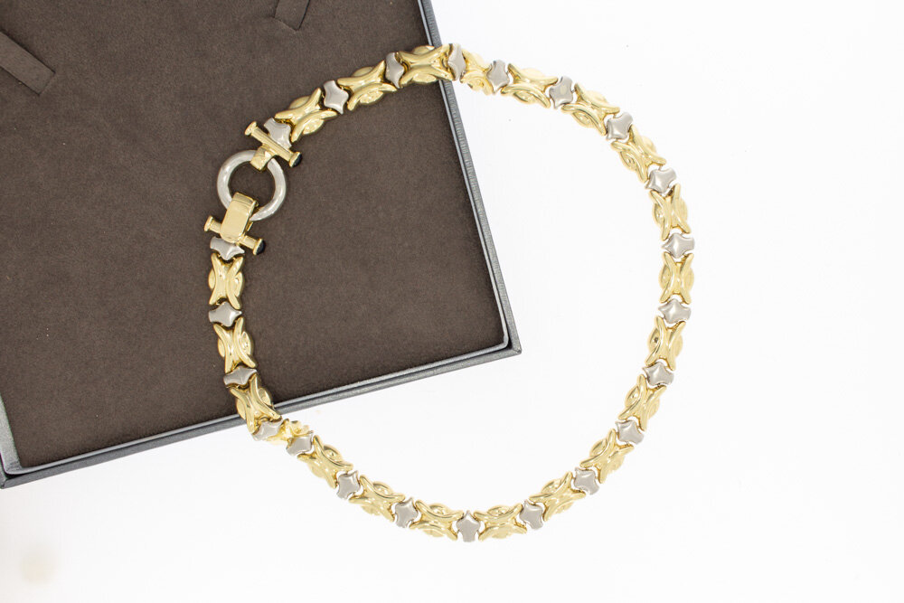 Collier 14 karaat bicolor goud - 46,5 cm