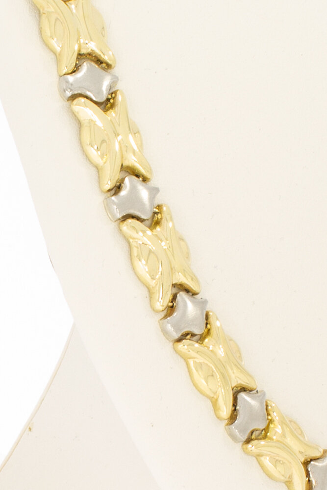 Collier 14 karaat bicolor goud - 46,5 cm