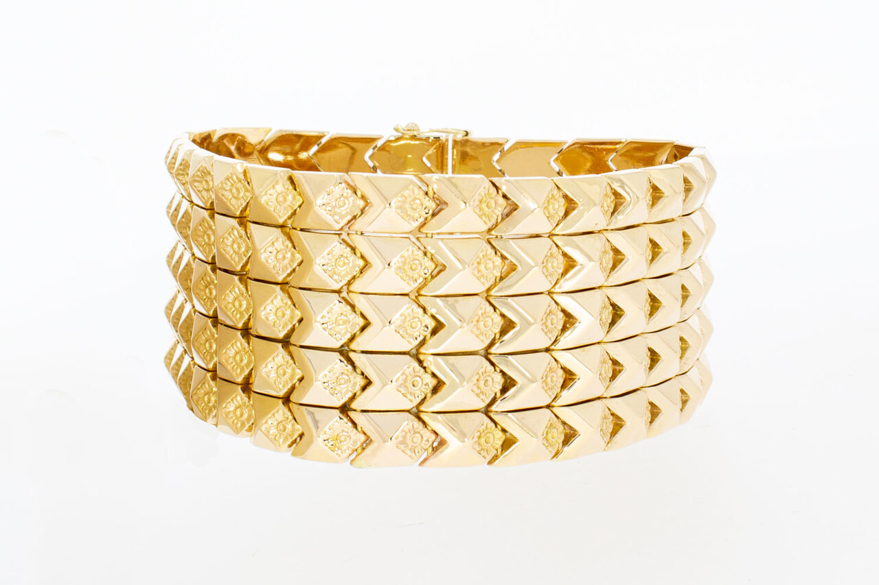 18 Karaat Retro goudenarmband - 22,2 cm