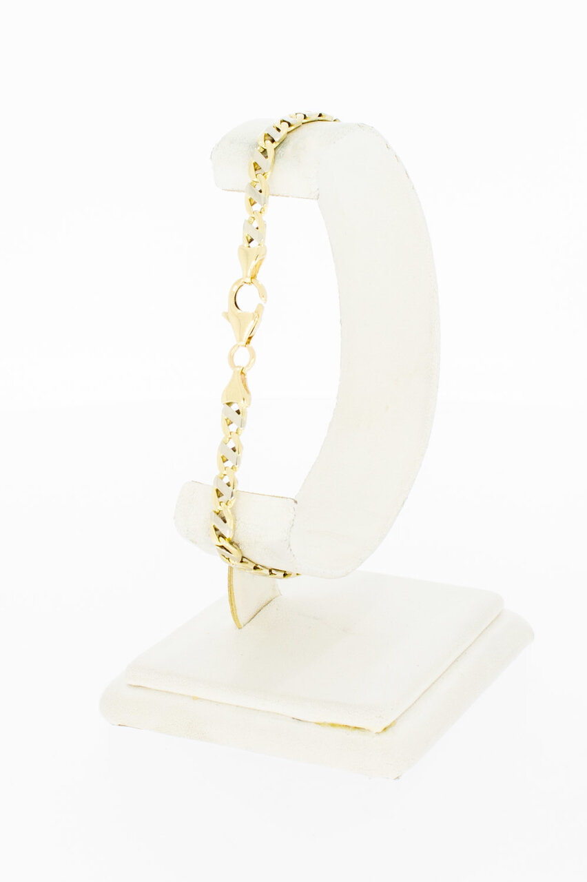 14 Karaat Valkoog armband goud - 21 cm