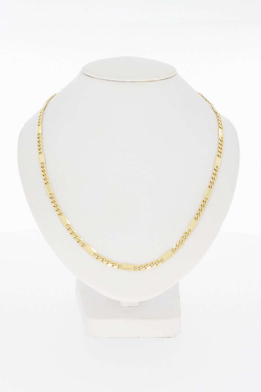 Gourmet ketting 14 karaat geel goud - 62 cm