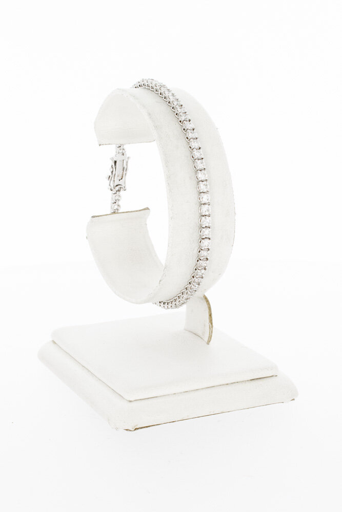 18 Karaat goud Tennis armband - 18,5 cm