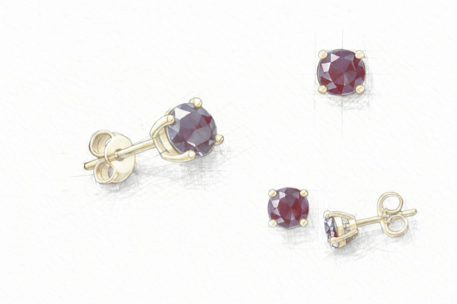 Robijnen oorstekers van witgoud laten maken | ANRO Juweliers