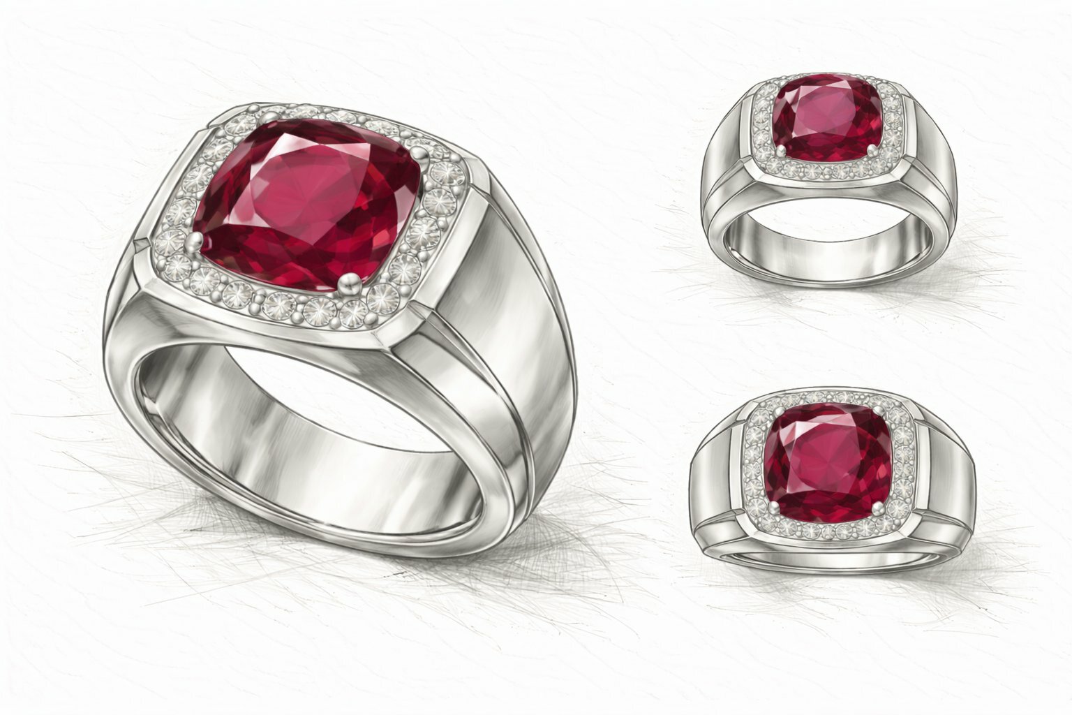Heren statementring met robijn laten maken | ANRO Juweliers