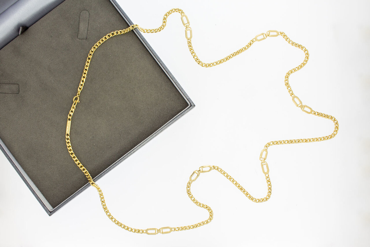 18 Karaat gouden Gourmetketting - 91,5 cm