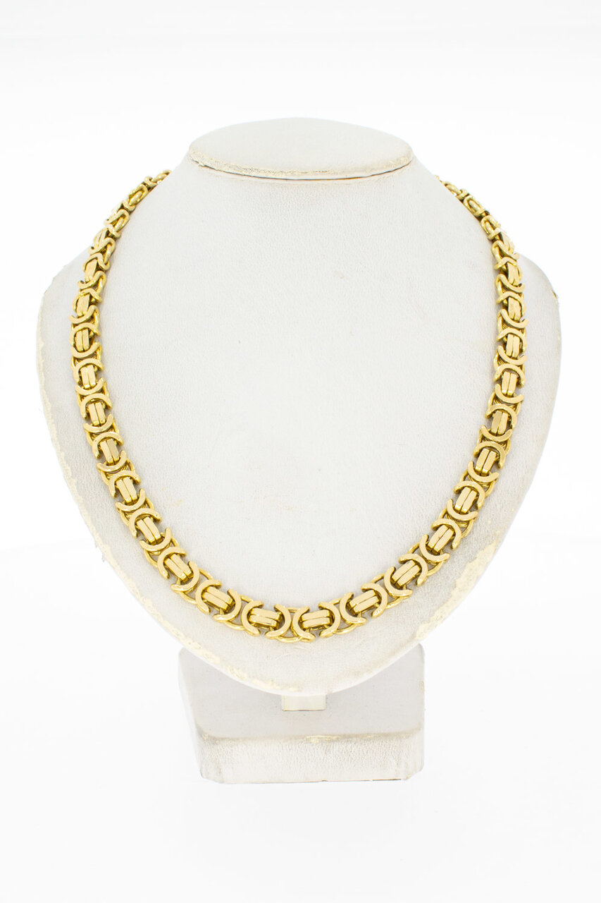 18 Karaat goud platte Koningsketting - 62,9 cm