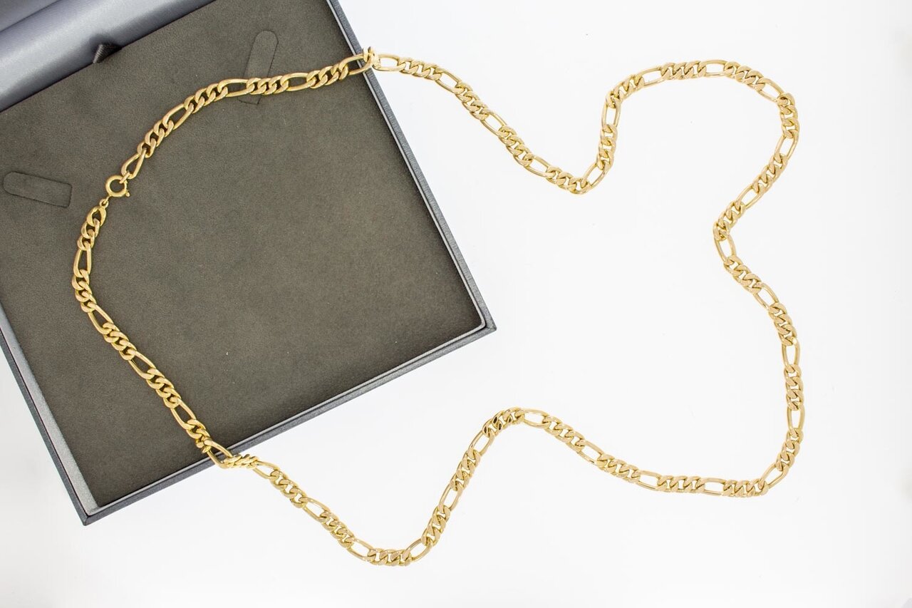 18 Karaat Figaro heren ketting - 84,2 cm