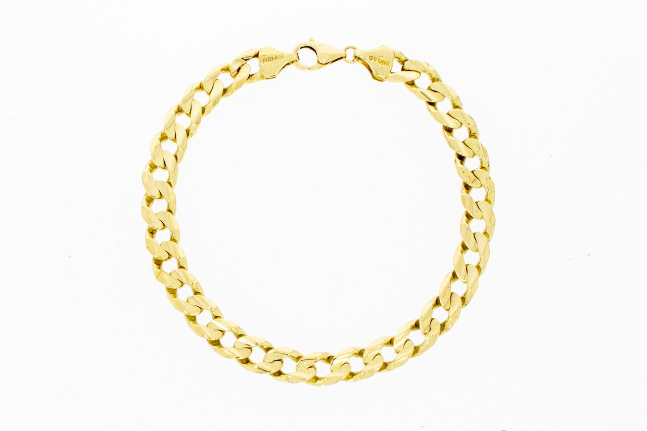 Gourmet armband 14 karaat goud - 20,5 cm