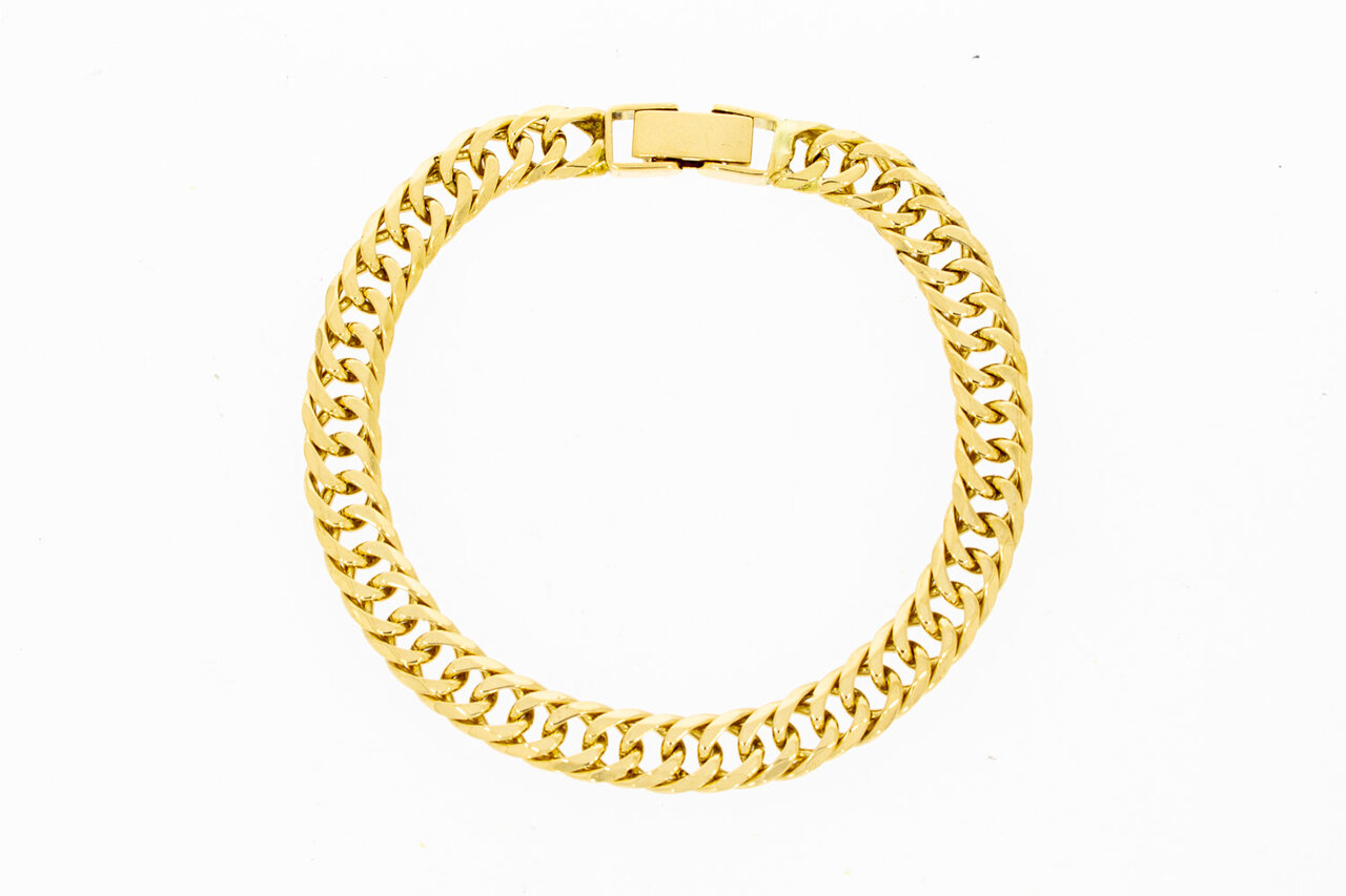 18 Karaat goud Gourmet armband - 19,4 cm