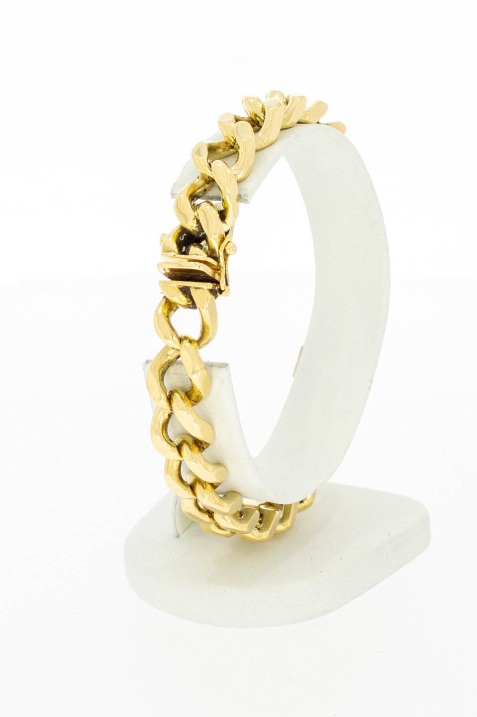 Gourmet armband 18 Karaat bicolor goud - 19,5 cm