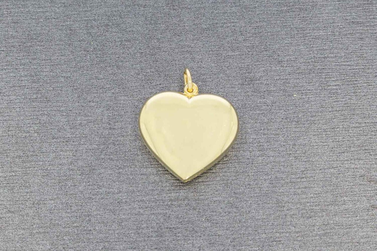 14 Karaat gouden Hartjes ketting hanger - 2 cm