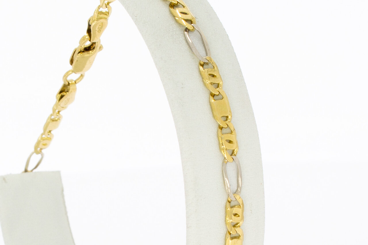 18 Karaat Valkoog armband - 21,6 cm