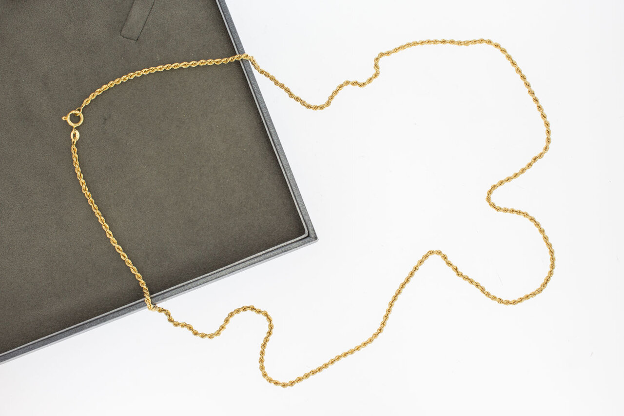 Koordketting 18 Karaat geelgoud - 71 cm