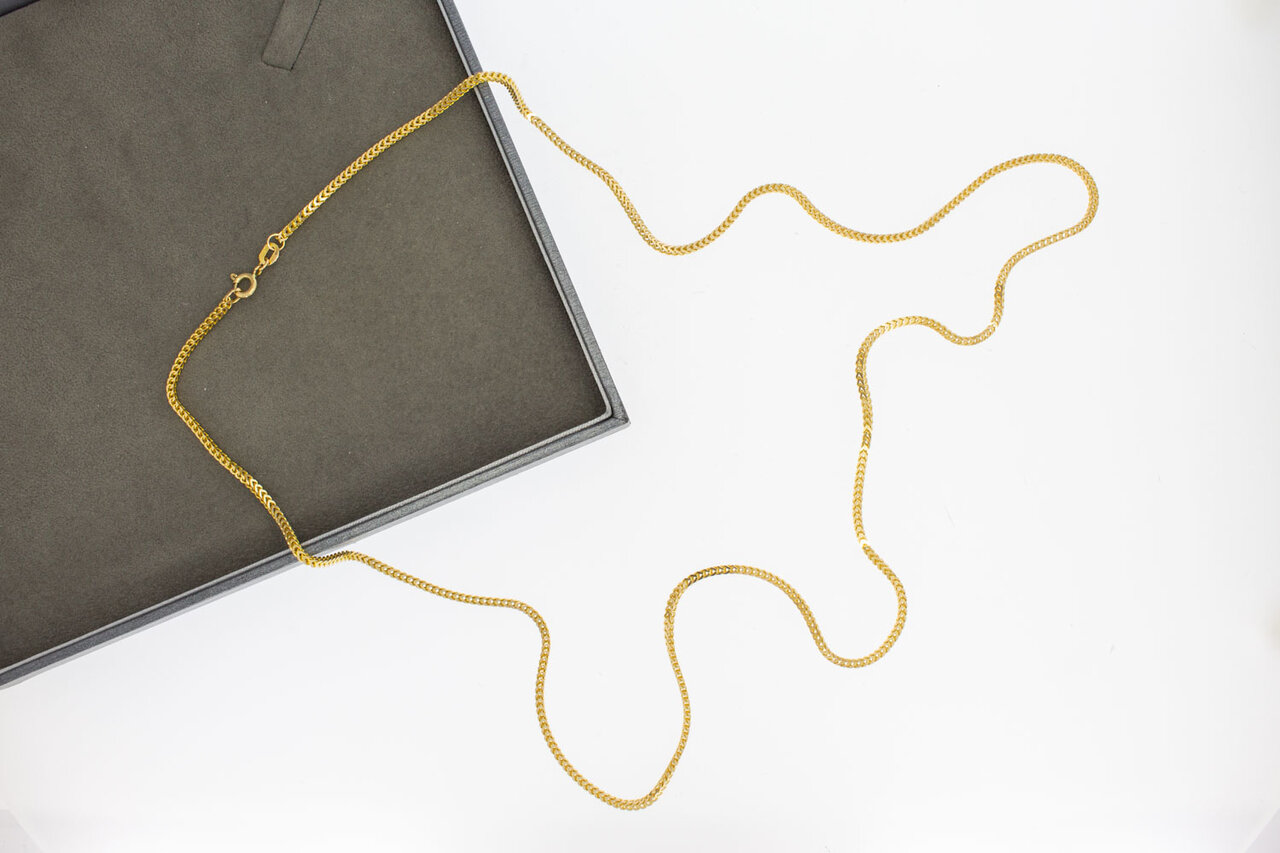 14 Karaat rosegouden ketting - 76 cm