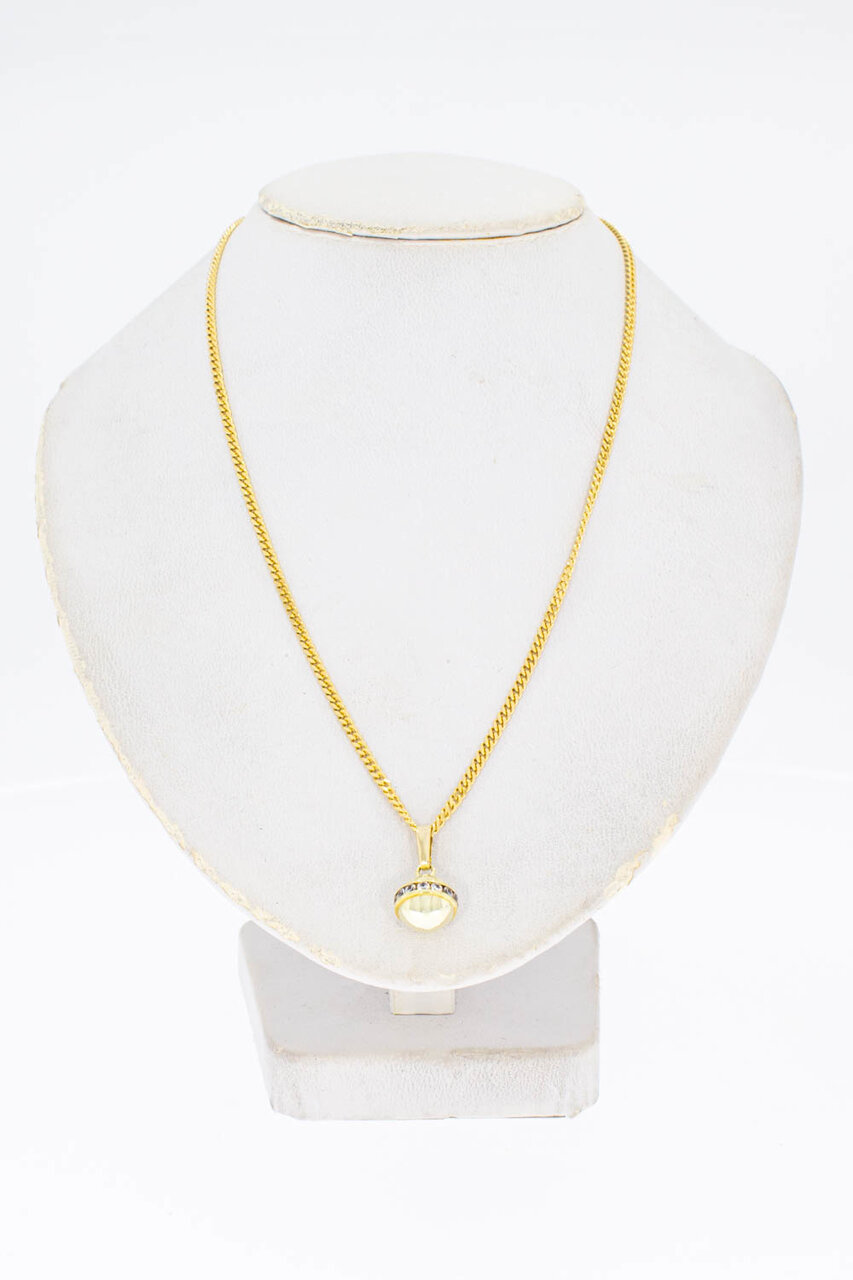14 Karaat gouden hanger met Zirkonia