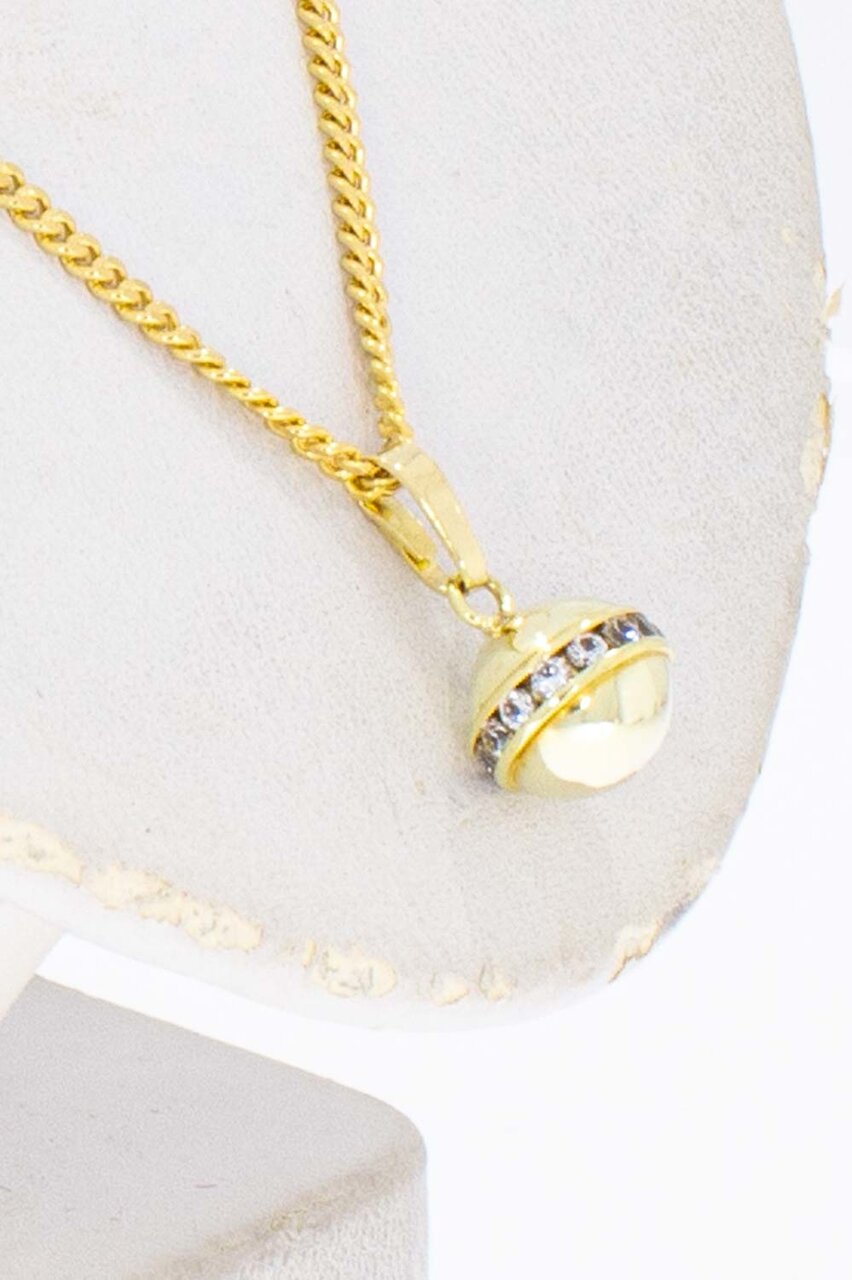 14 Karaat gouden hanger met Zirkonia