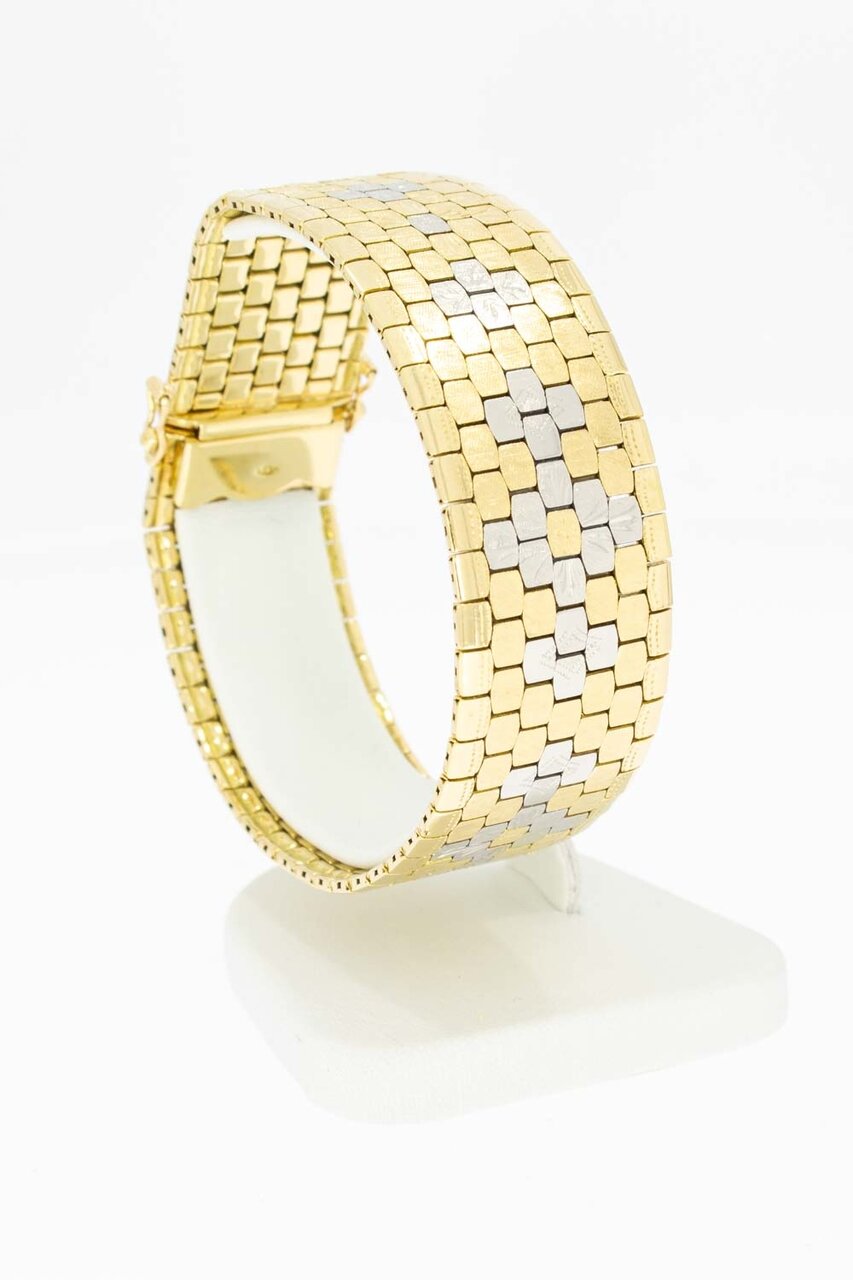 Brede armband 14 Karaat goud - 19,1 cm
