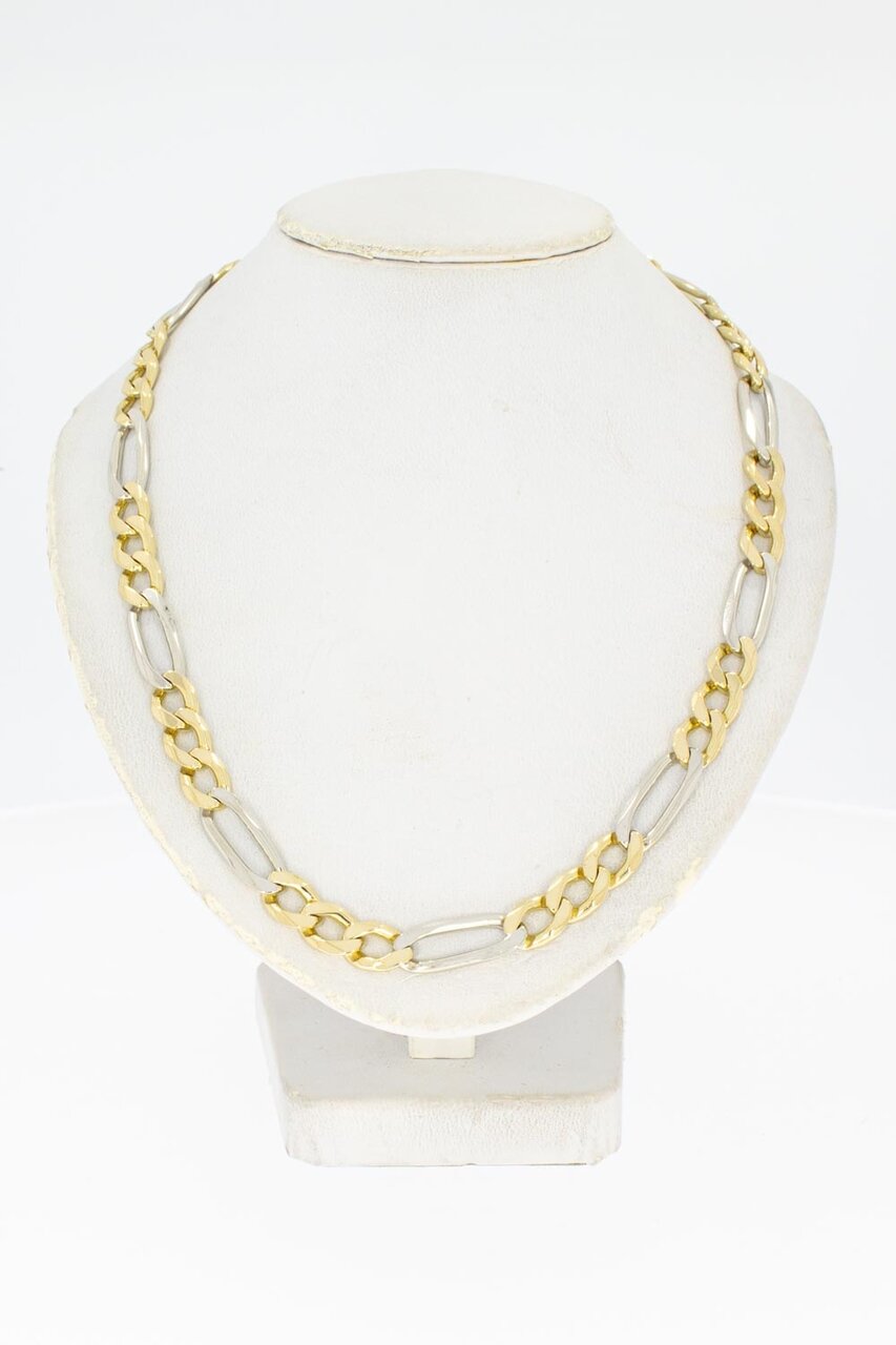 14 Karaat gouden Figaroketting - 55,9 cm