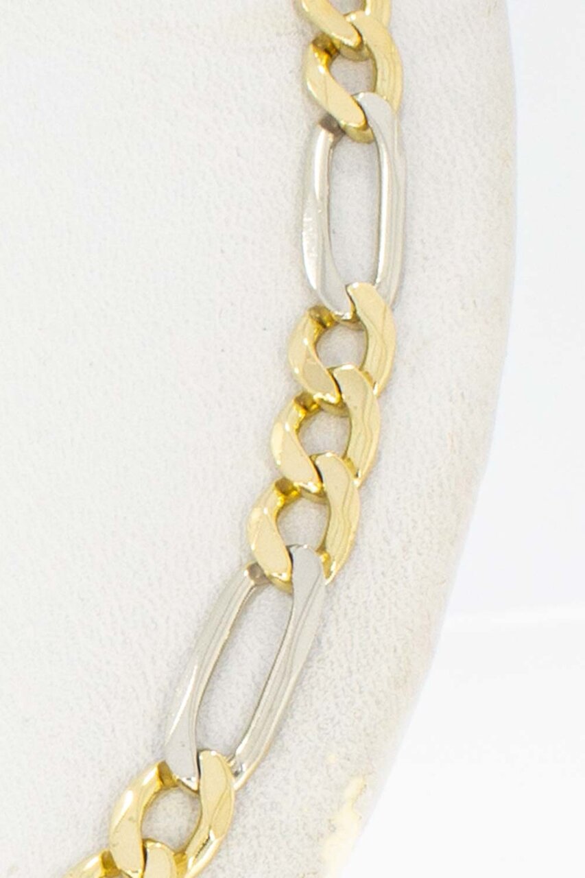 14 Karaat gouden Figaroketting - 55,9 cm