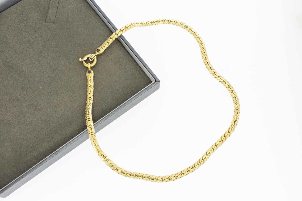 Gevlochten ketting 18 Karaat goud - 44,7 cm