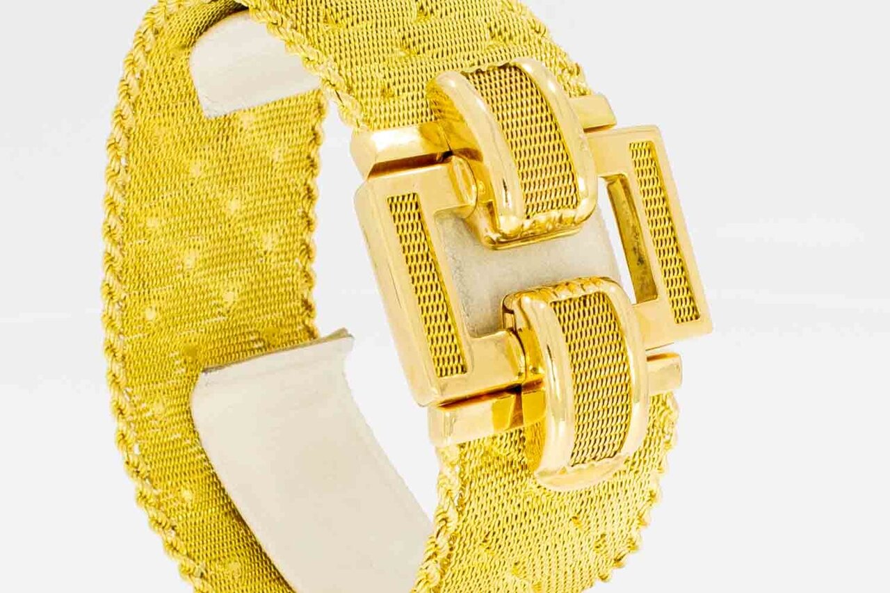 Gevlochten armband 18 karaat goud - 19,5 cm