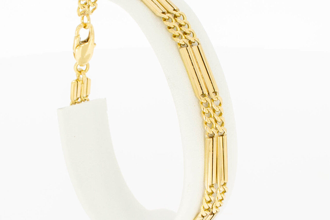 18 Karaat Gourmet armband geelgoud - 19,2 cm