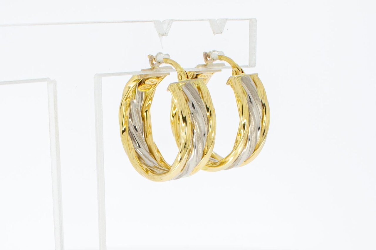 Gouden oorbellen 18 karaat - 2,2 cm