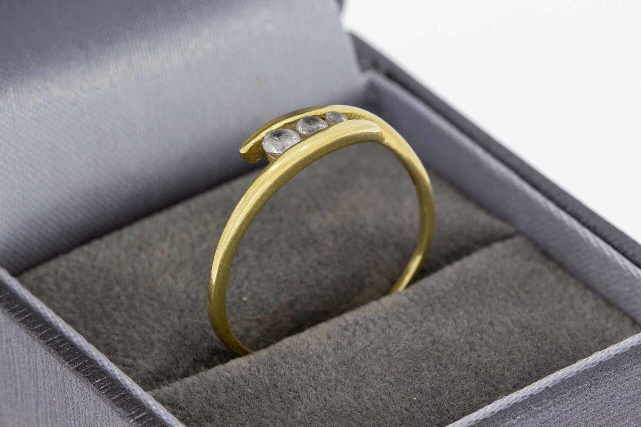 14 Karaat goud diamant Slagring - 19,8 mm