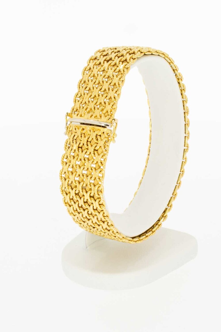 Brede 14 karaat Vintage armband - 20,1 cm