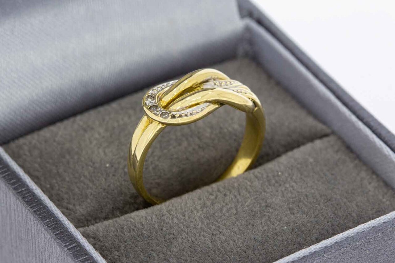 Diamantring 18 Karaat goud - 16,3 mm