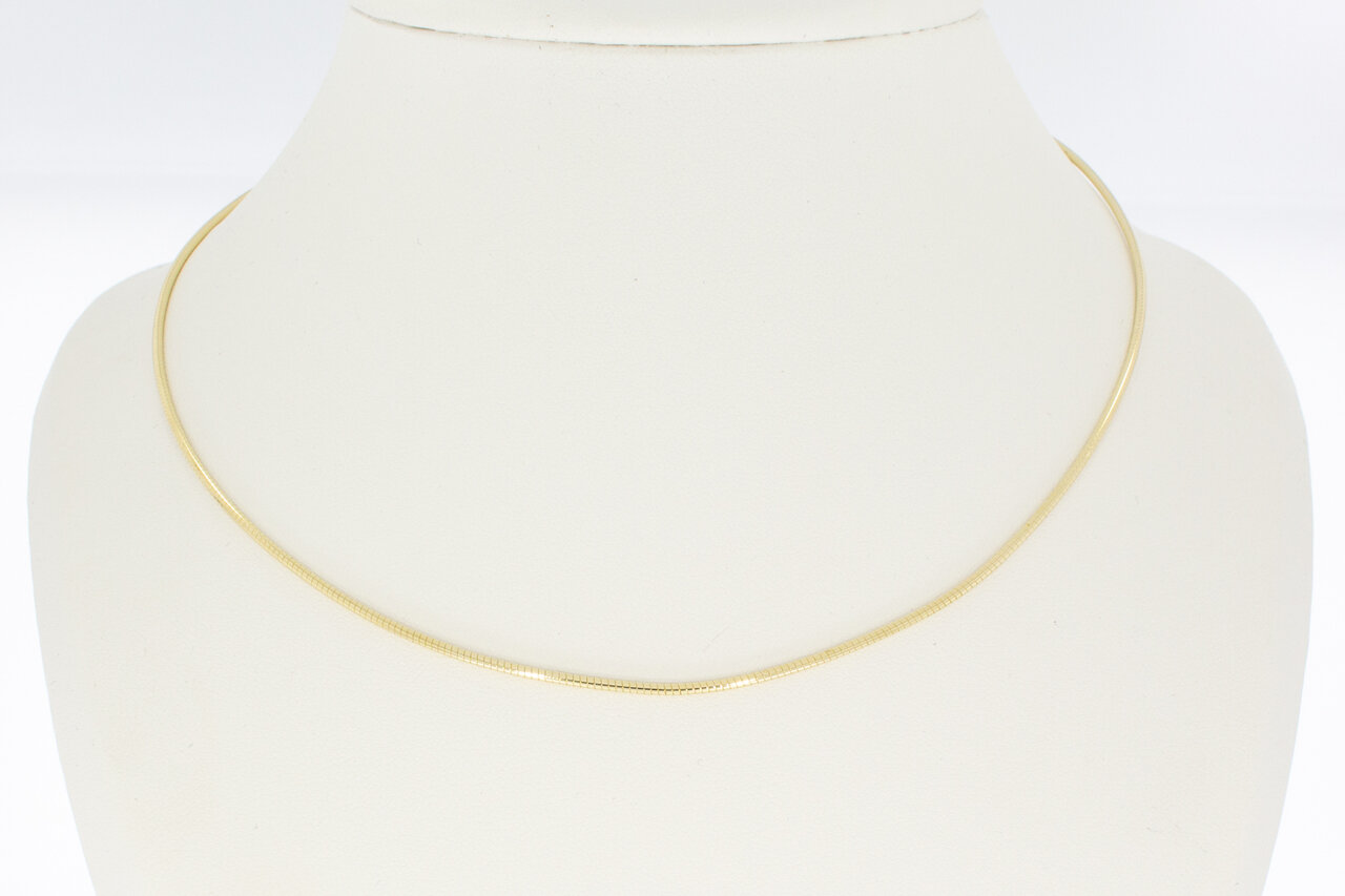 Omega ketting 14 karaat goud - 44,5 cm