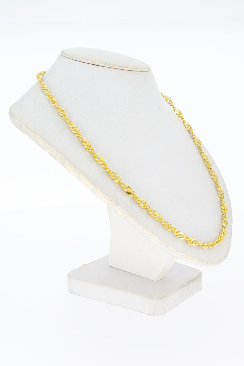 Getordeerde 14 karaat gouden ketting - 51,1 cm