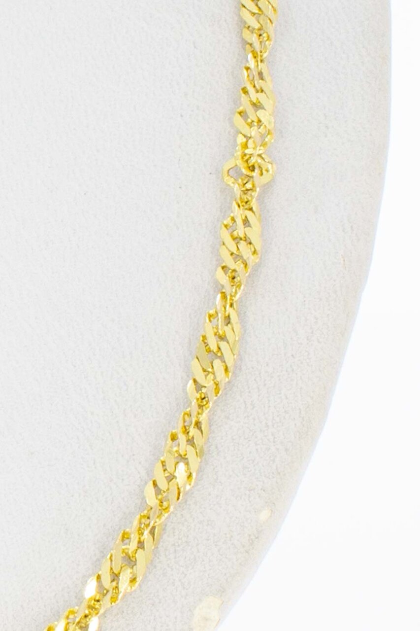Getordeerde 14 karaat gouden ketting - 51,1 cm
