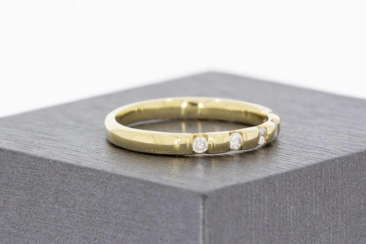 14 karaat geelgoud vrouwenring - 18,4 mm