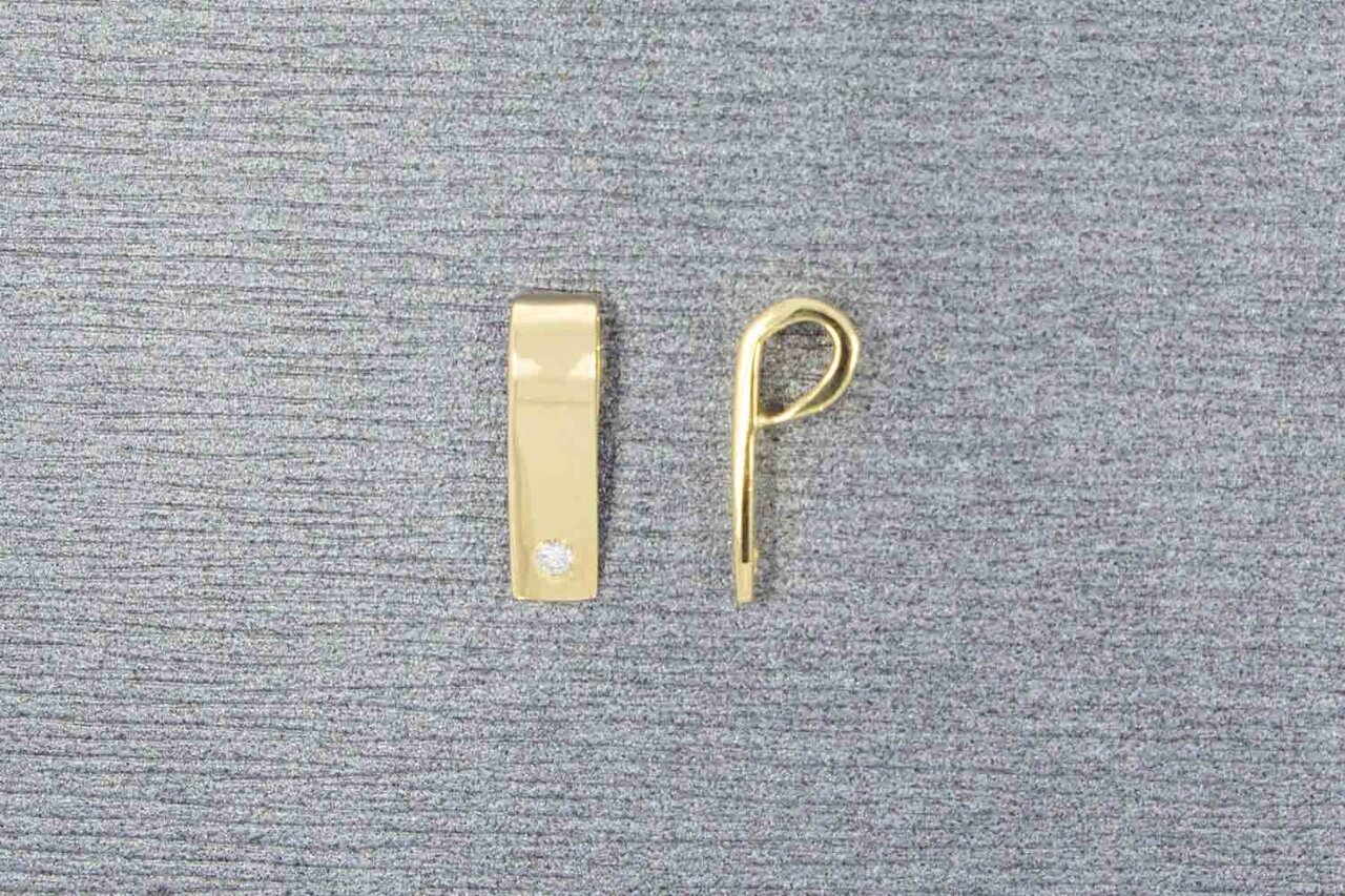 14 karaat goud hangers met Diamant