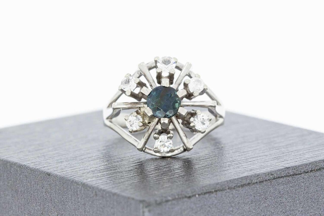 14 Karaat ring van goud met edelsteen - 16,9 mm