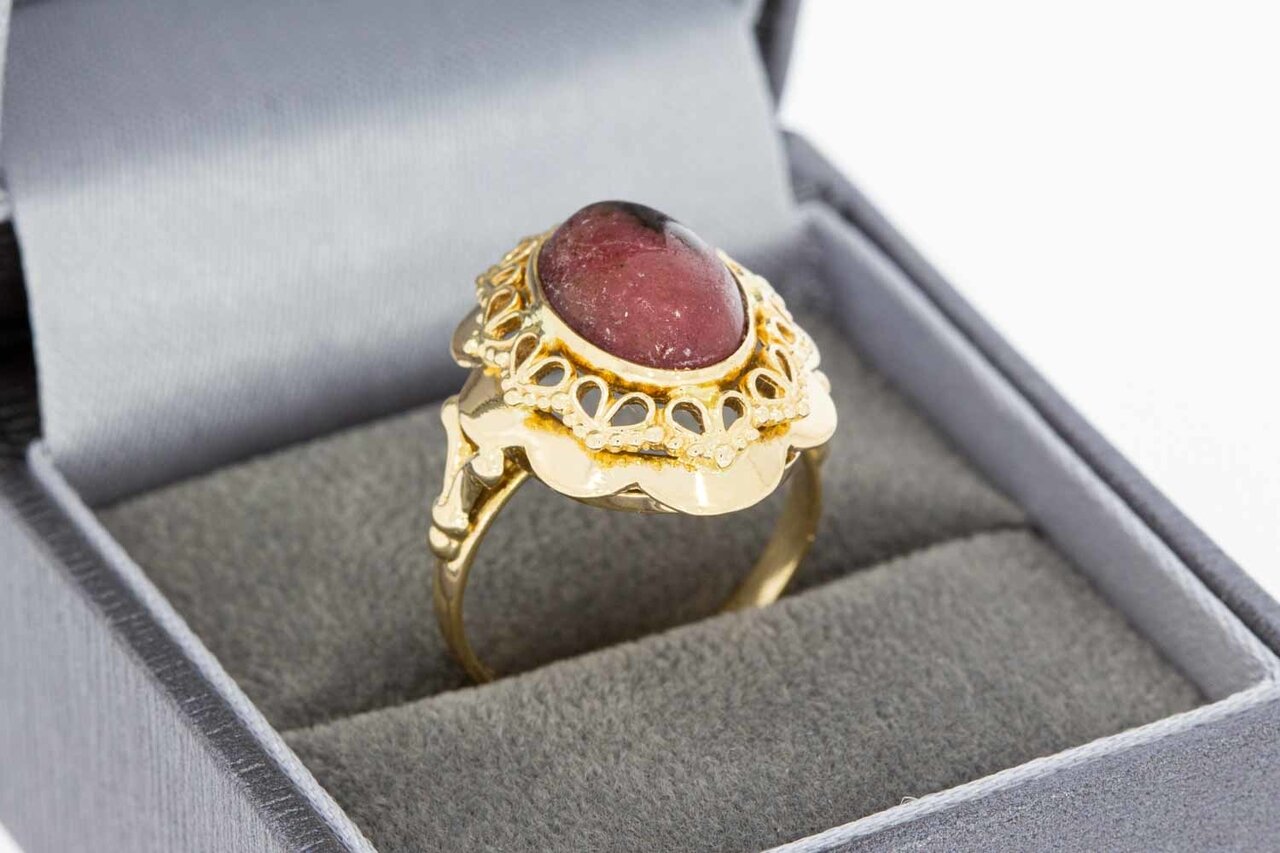 Vintage Rodoliet ring 14 Karaat - 17,3 mm
