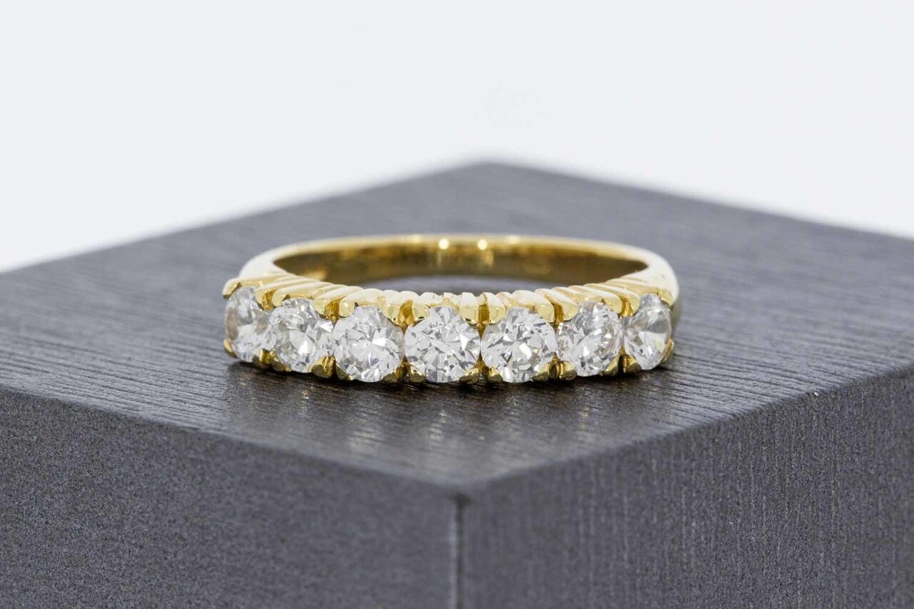 14 Karaat gouden Zirkonia Aanschuifring - 17,6 mm