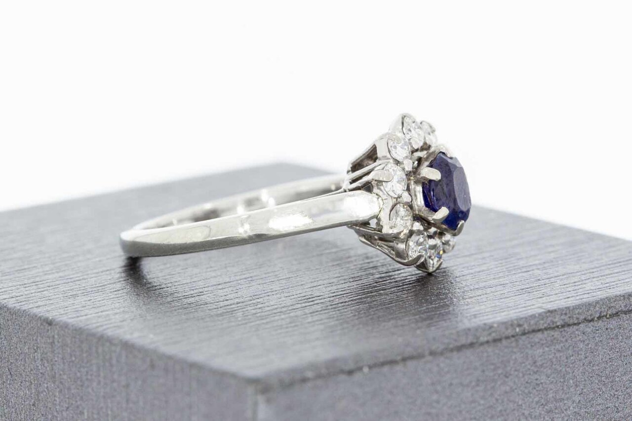 Edelstenen ring 18 Karaat goud - 17,1 mm