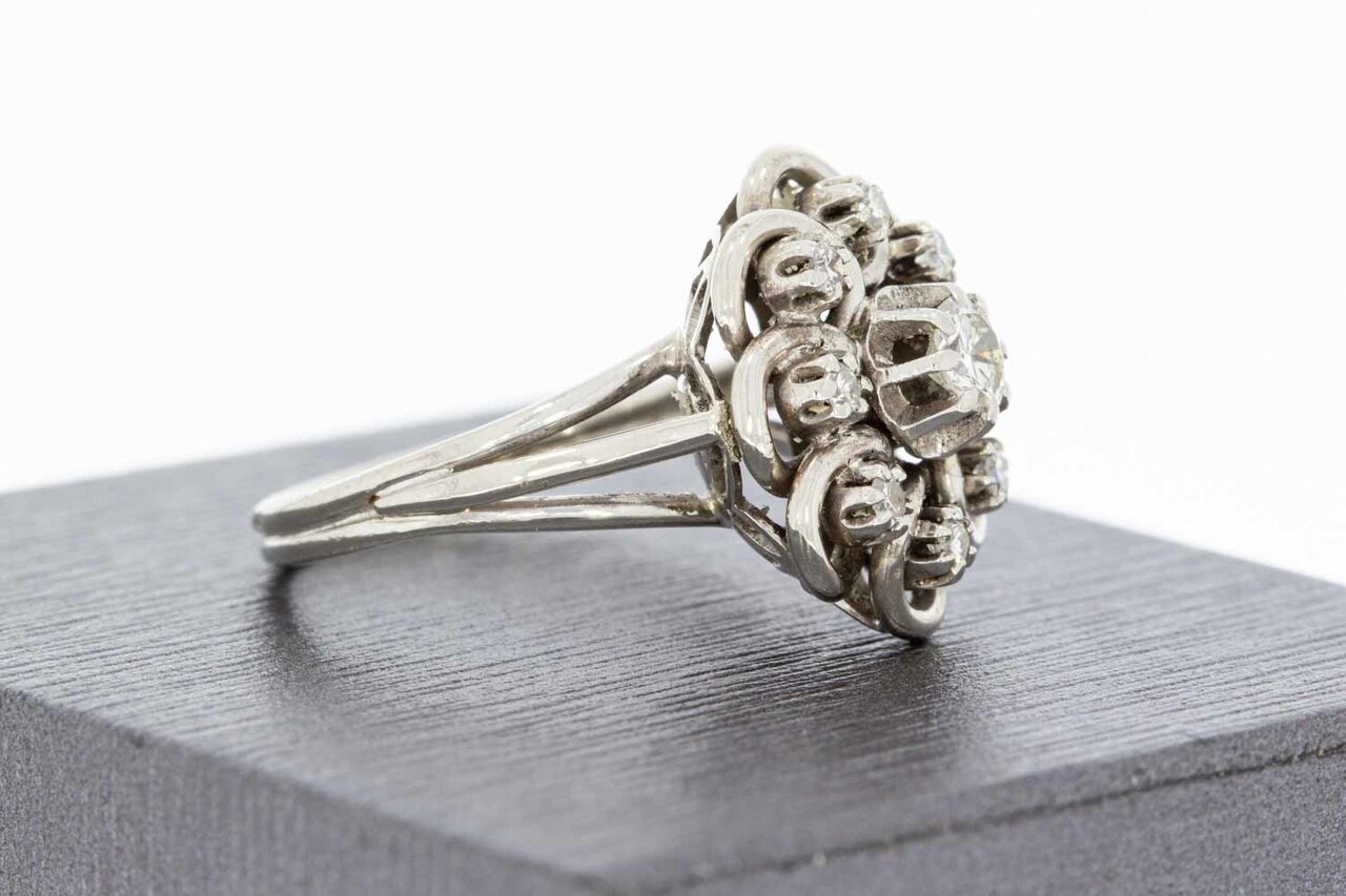 Vintage 18 Karaat goud diamant ring - 17,5 mm