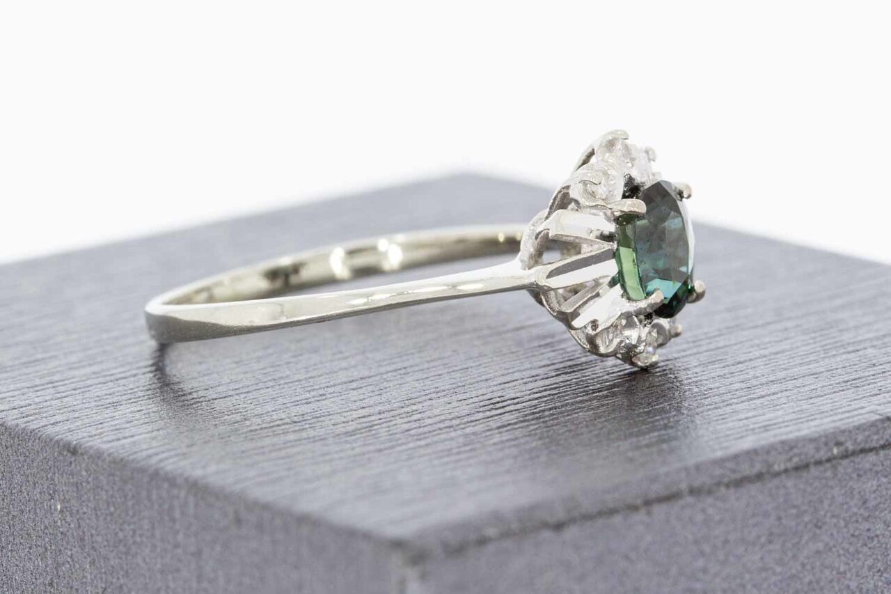 18 Karaat gouden Saffier ring - 17,6 mm