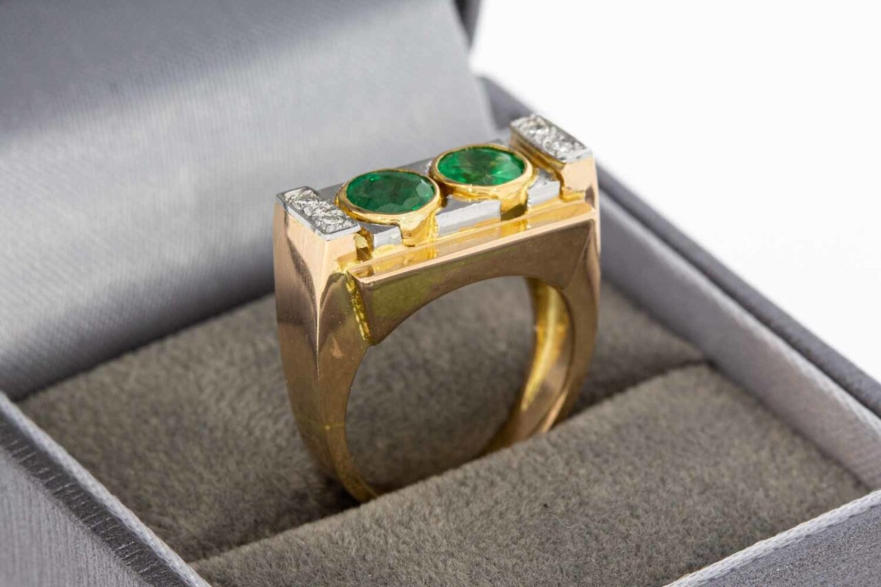 14 Karaat Edelsteen Pinkring -16 mm