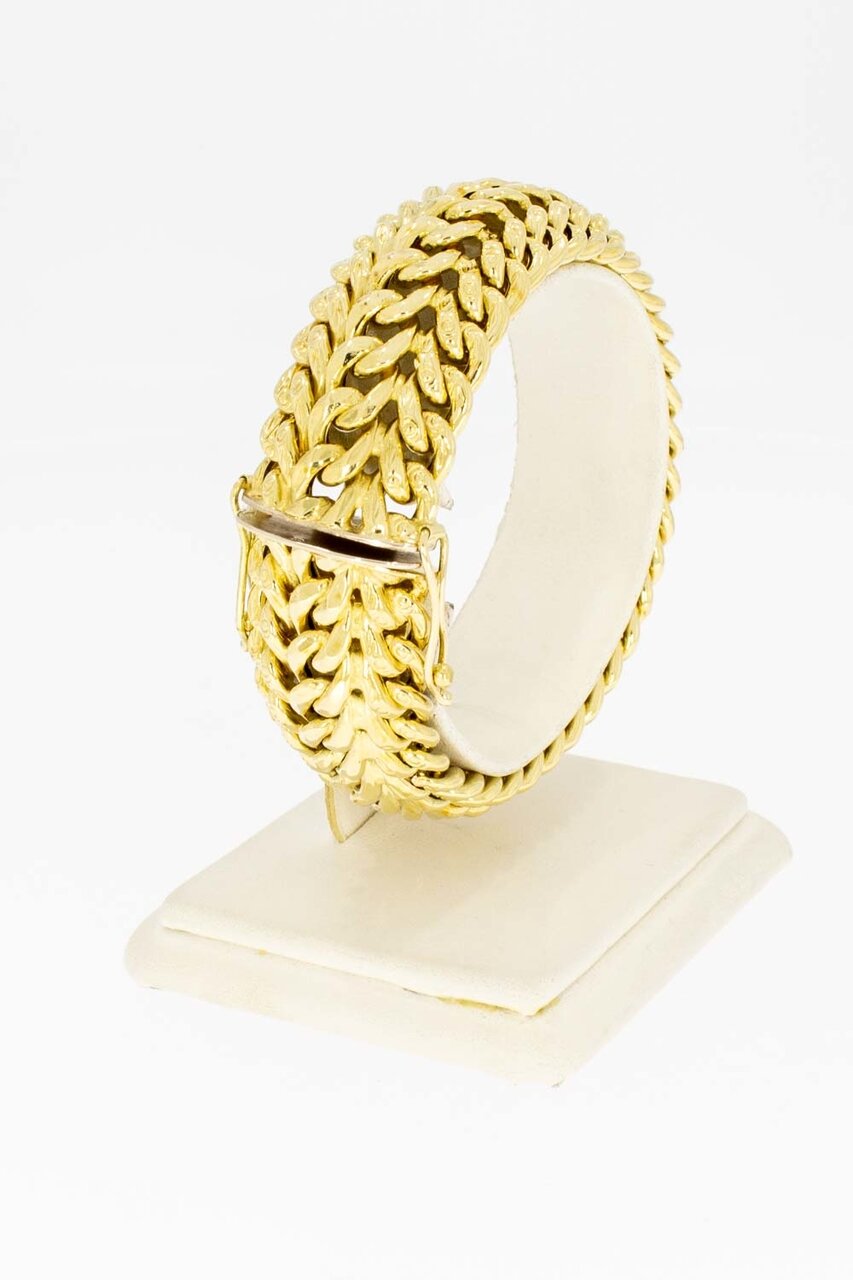 Gevlochten armband 14 Karaat - 18,9 cm