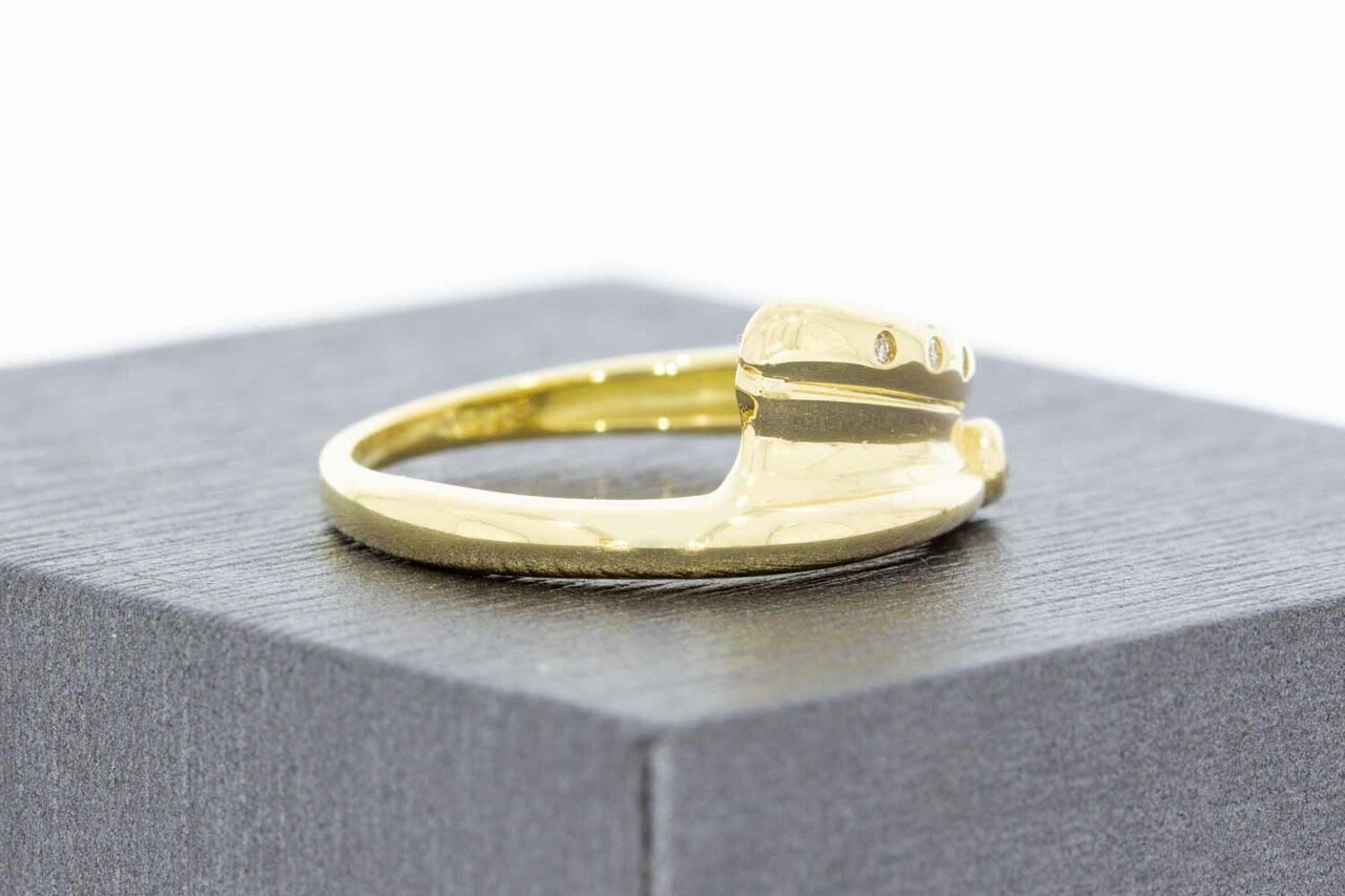 14 Karaat ring met Diamant - 16,5 mm