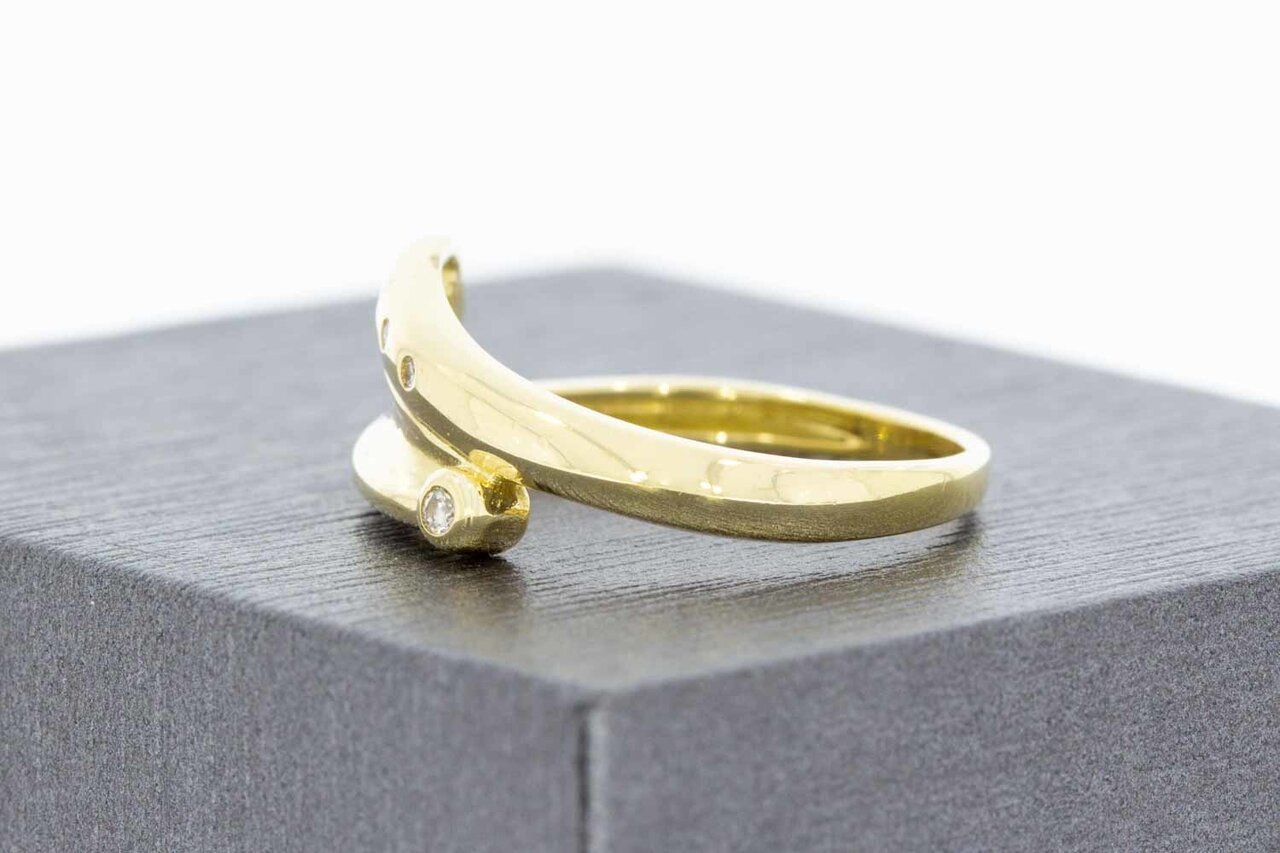 14 Karaat ring met Diamant - 16,5 mm