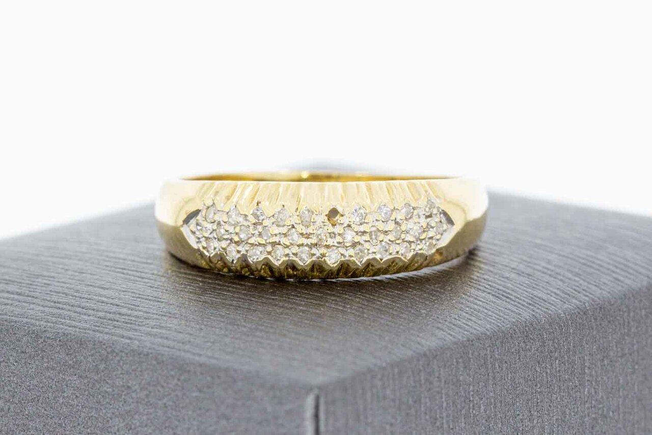 14 Karaat goude Ring met Diamant - 19,5 mm